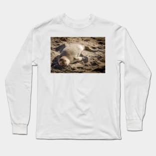 Elephant Seal Sunning On Beach Long Sleeve T-Shirt